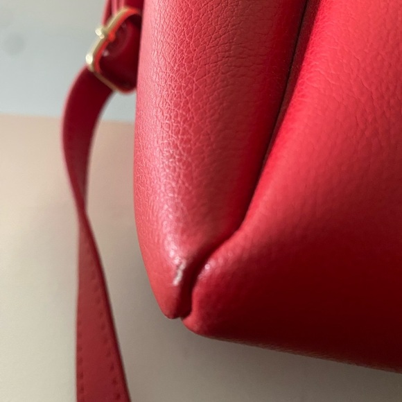 Sanrio Hello Kitty Red tote bag tartan check ribbon PU leather (rare) - Picture 12 of 13